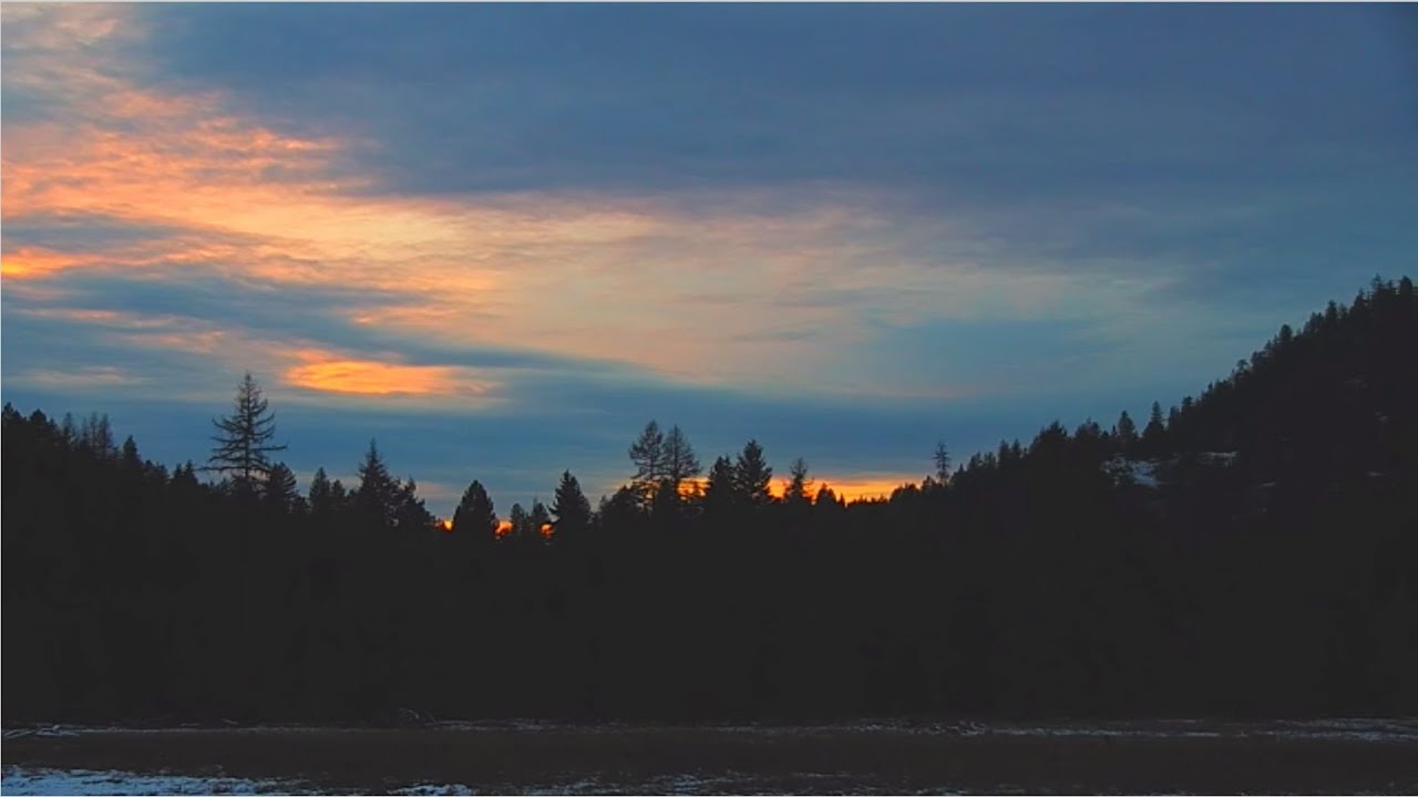 Relax to the Winter Ambience of a Sunset in a Secluded Mountain Valley | Selkirk Mountains