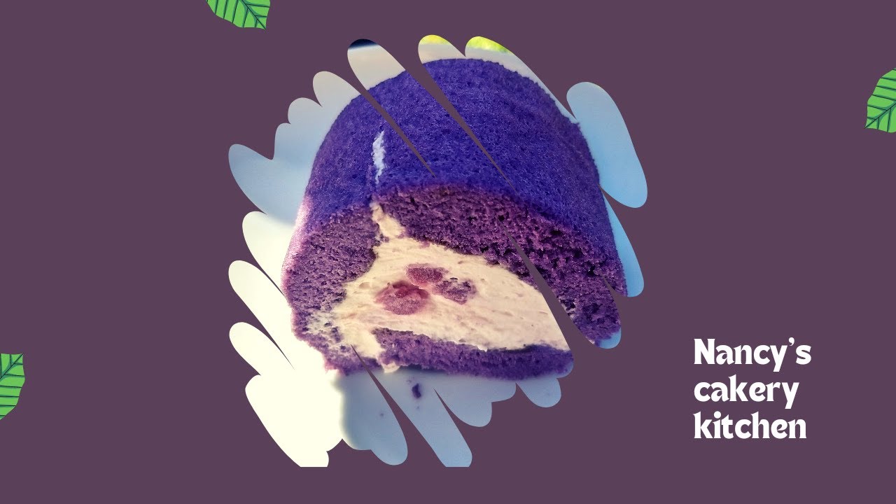 Super Yummy Ube Swiss Roll