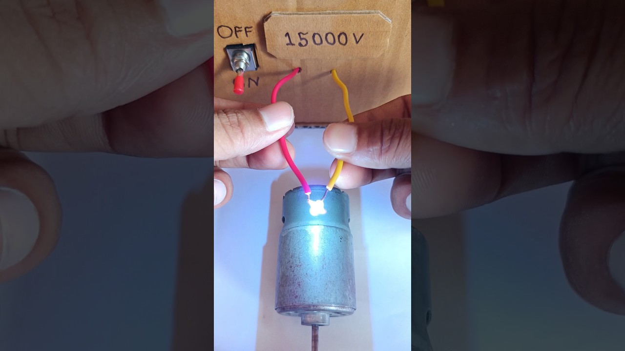 What Happens When You Apply 15,000V to a 12V 775 Motor &ndash; Shocking Results! | #shorts #dcmotor