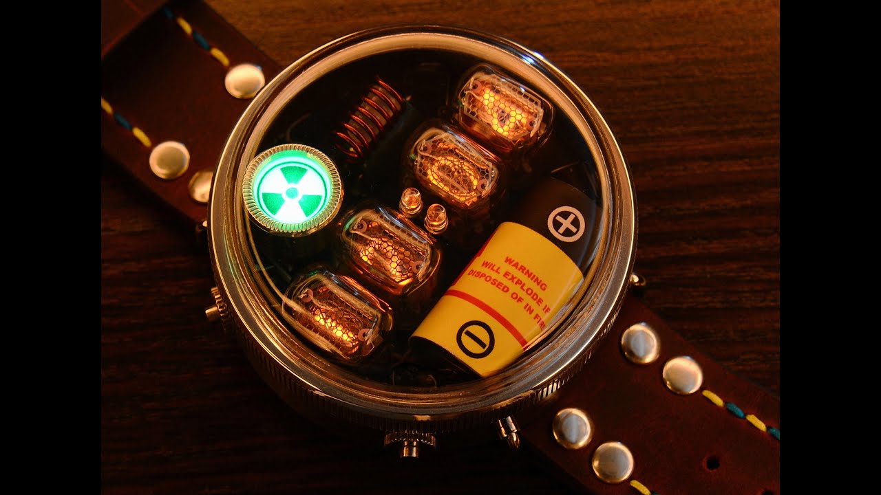 Fallout style atomic nixie watch (updated)