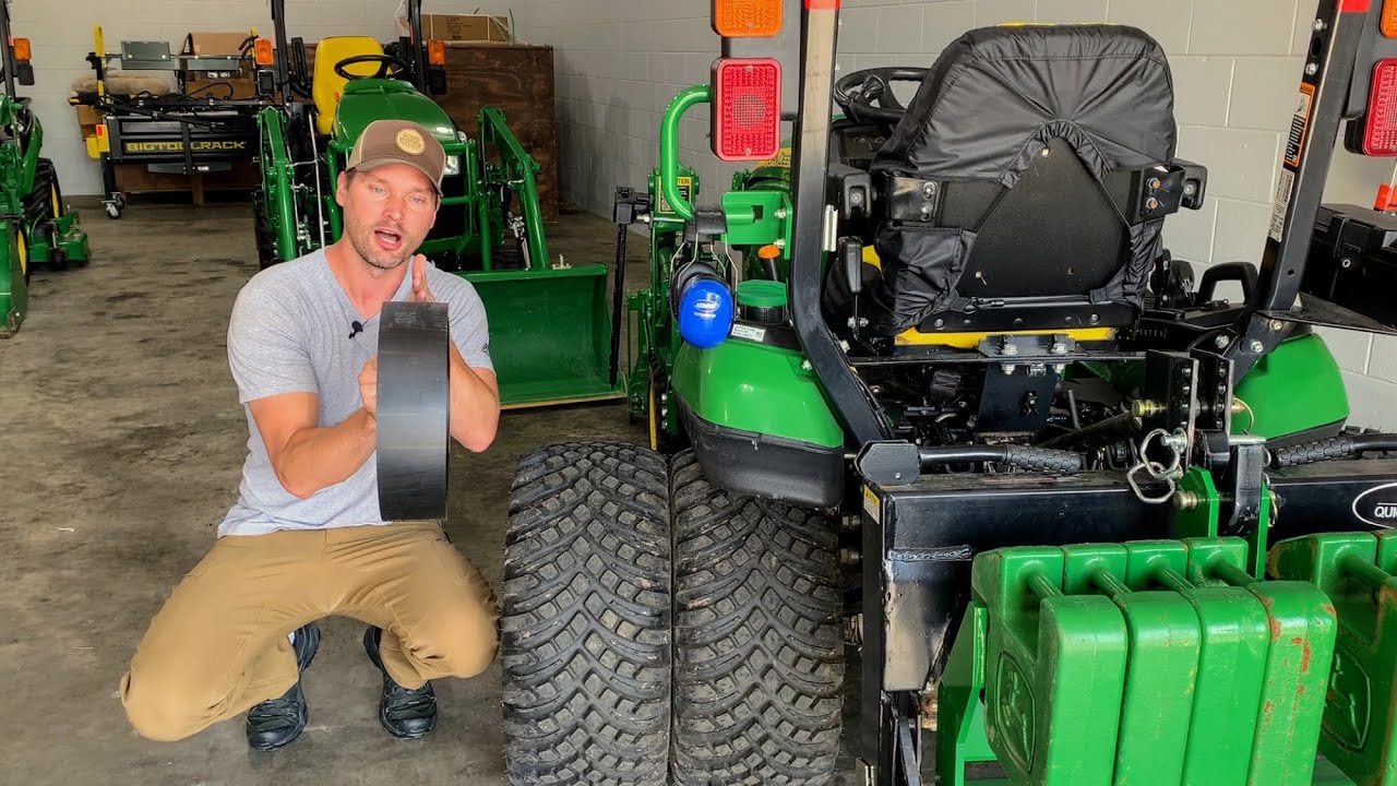 NEW & IMPROVED DUAL WHEEL ADAPTERS FOR THE JOHN DEERE 1025R!