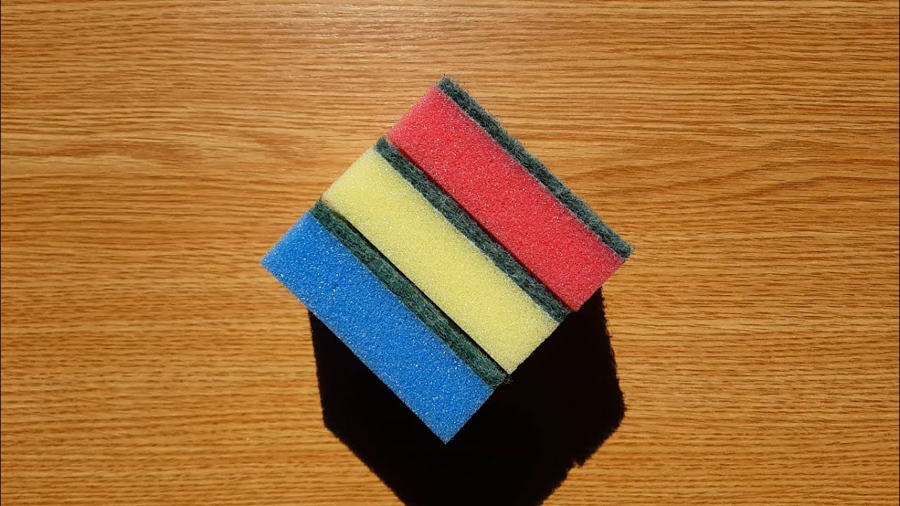 Dry sponges squeezing, scour picking & ripping |WATCH IN HD|