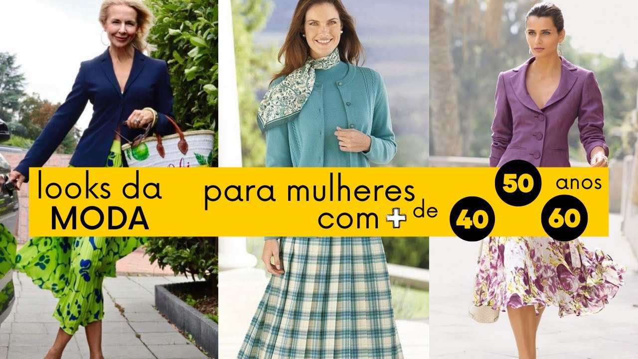 MODERNA E ELEGANTE AOS 40, 50 e 60 ANOS | LOOKS DA MODA | SAIA FEMININA