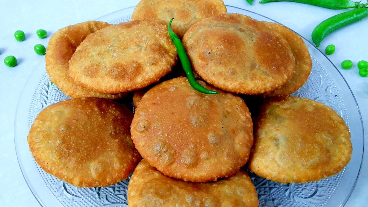 गेहूँ के आटे से बनायें हरे मटर की खस्ता कचौड़ी | Matar ki Kachori Recipe Video | मटर की कचौरी  |