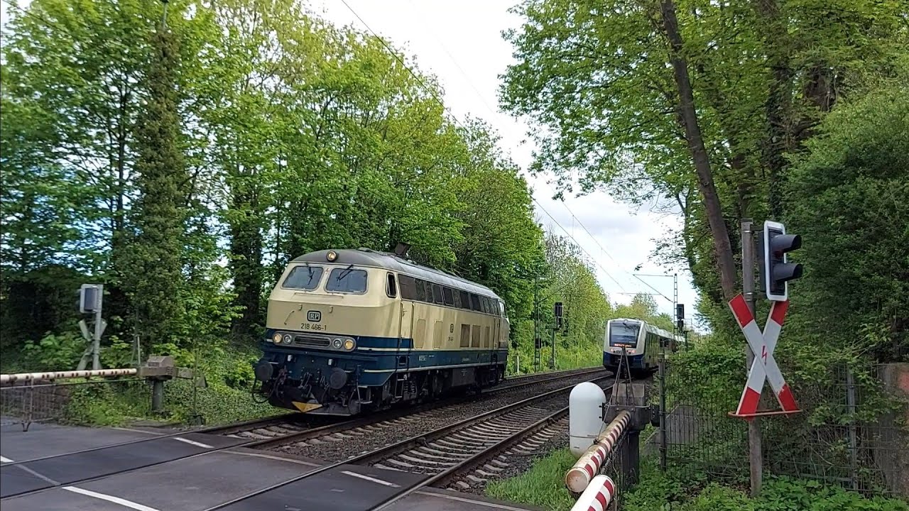 Bahnübergang im Krugfeld Hildesheim Züge am Sonntag 16.5.2021 Güterzüge