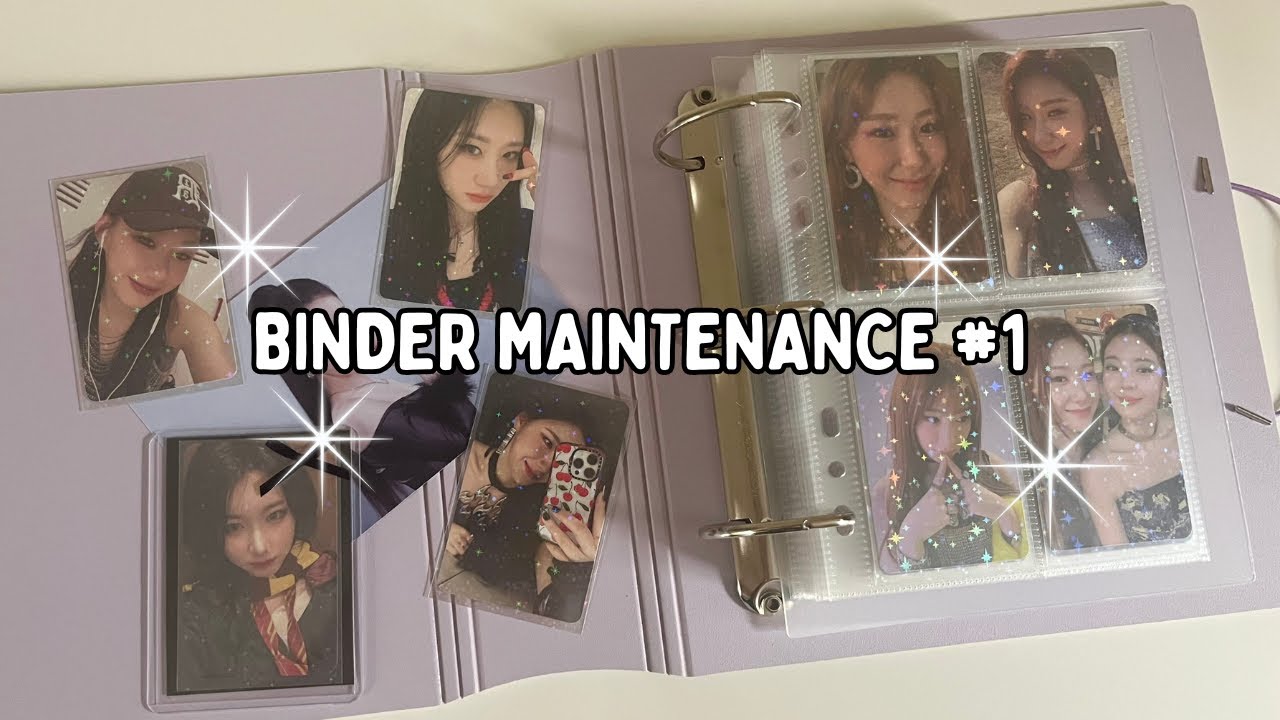 binder maintenance ~ setting up my new itzy chaeryeong binder⋆˙⟡♡