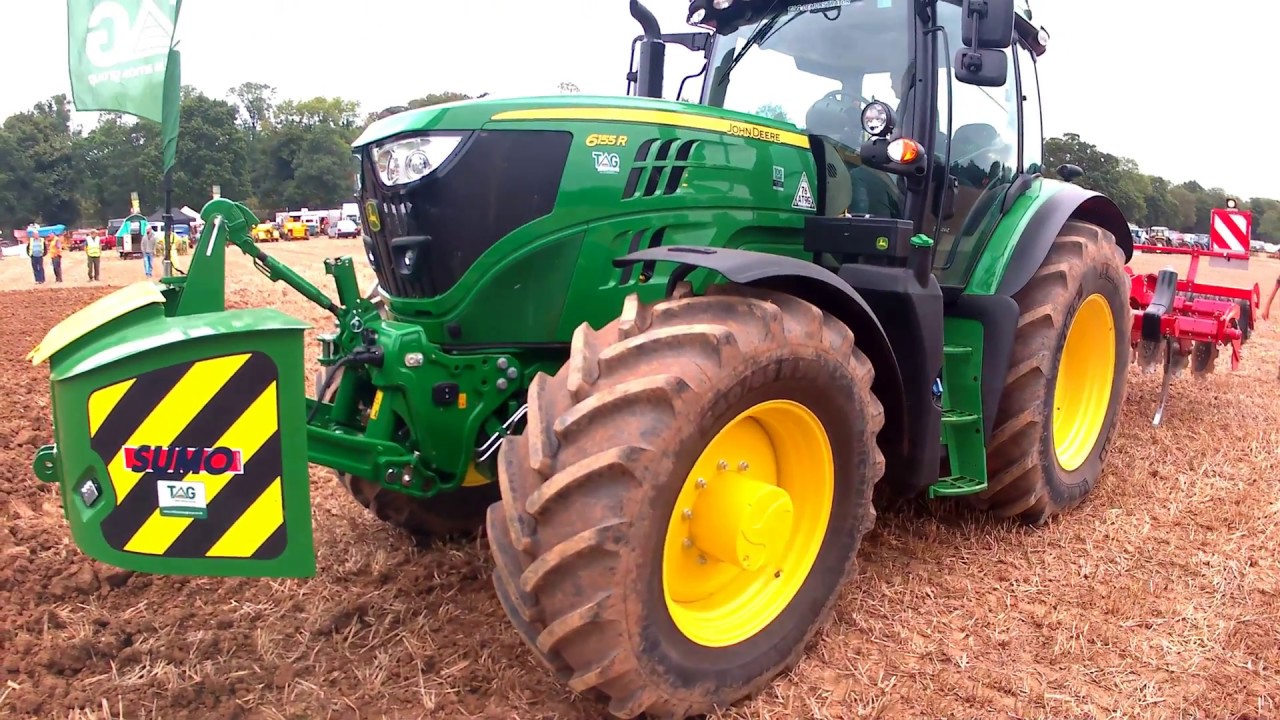 2018 John Deere 6155R Tractor With Horsch Joker 3CT Cultivator