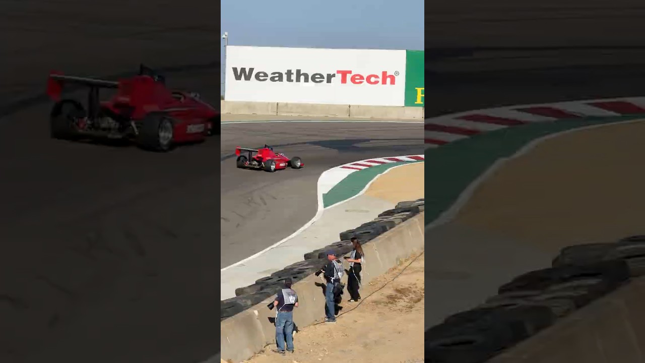 Formula Mazda up Corkscrew at Laguna Seca Race Track