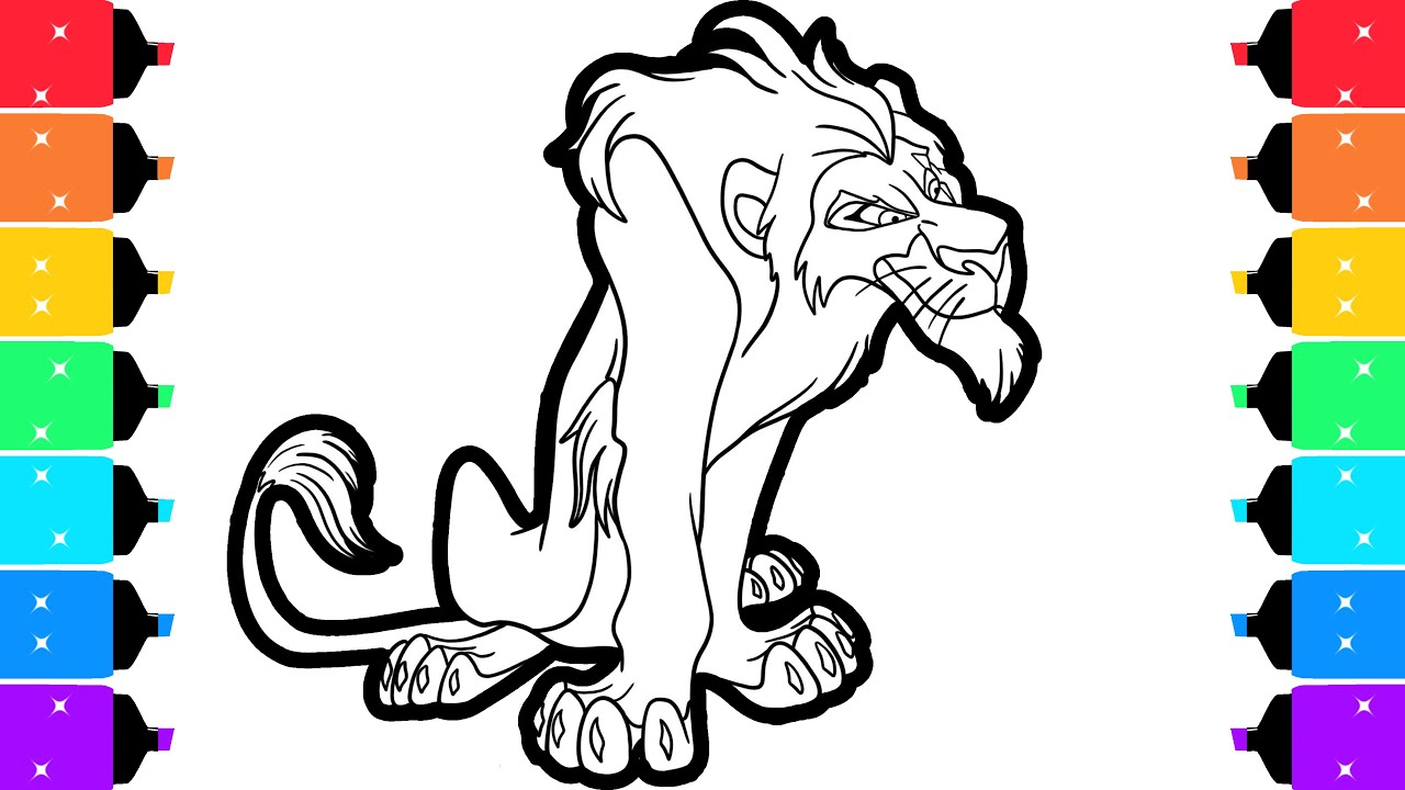 The Lion King Coloring Pages | Drawing and Coloring Scar