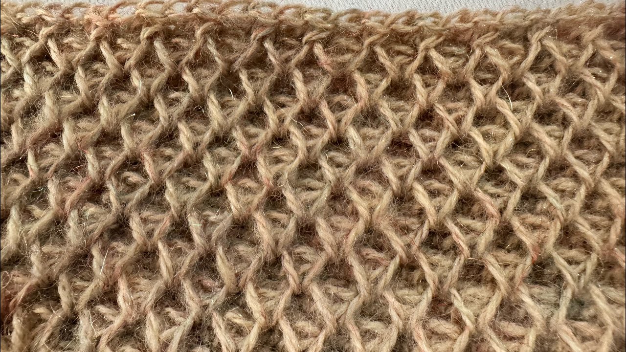 Cómo tejer punto panal a crochet para ZURDOS!!!