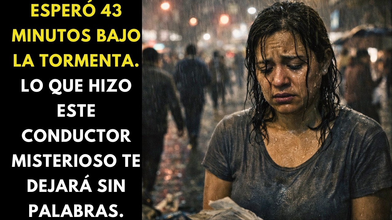 Esper&oacute; 43 minutos bajo la tormenta. Lo que hizo este conductor misterioso te dejar&aacute; sin palabras.