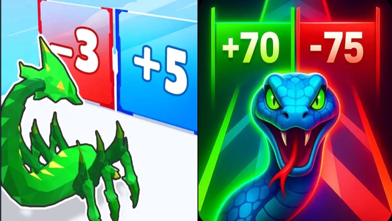 Snake Run, Merge & Evolve Vs Scorpion Run: Evolve & Clash Android Game 