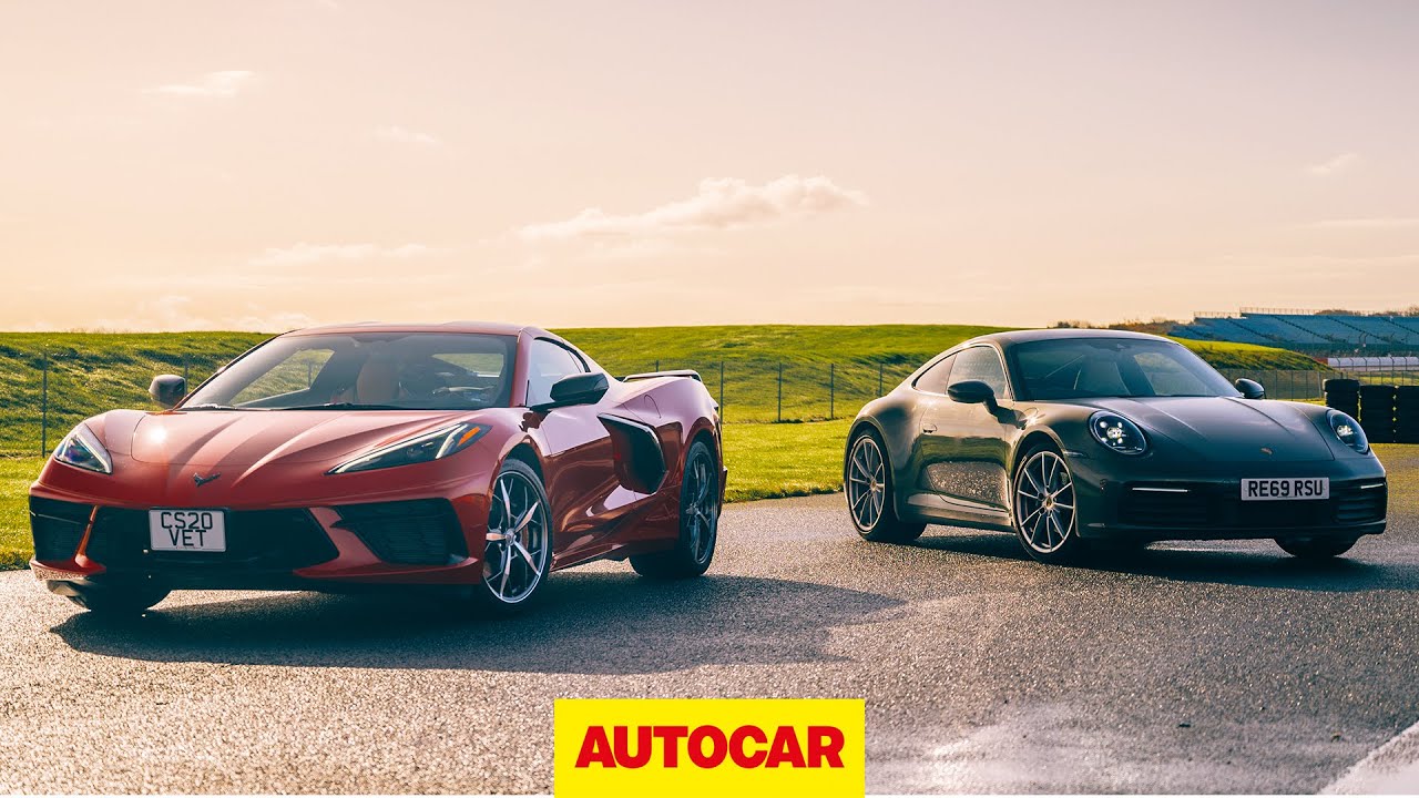 Обзор нового Corvette Stingray C8 против Porsche 911 | Самый горячий американец против лучшего ев...