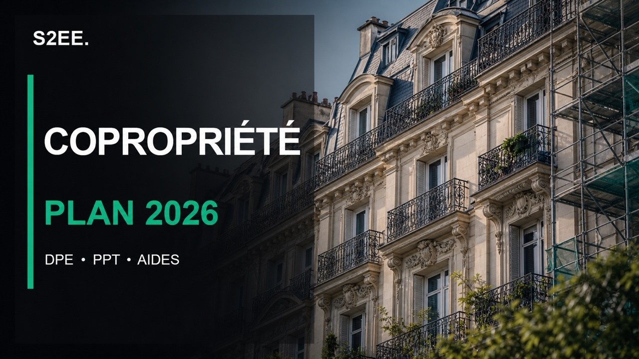 Copropri&eacute;t&eacute; 2026 : DPE collectif, PPT et aides r&eacute;novation | S2EE