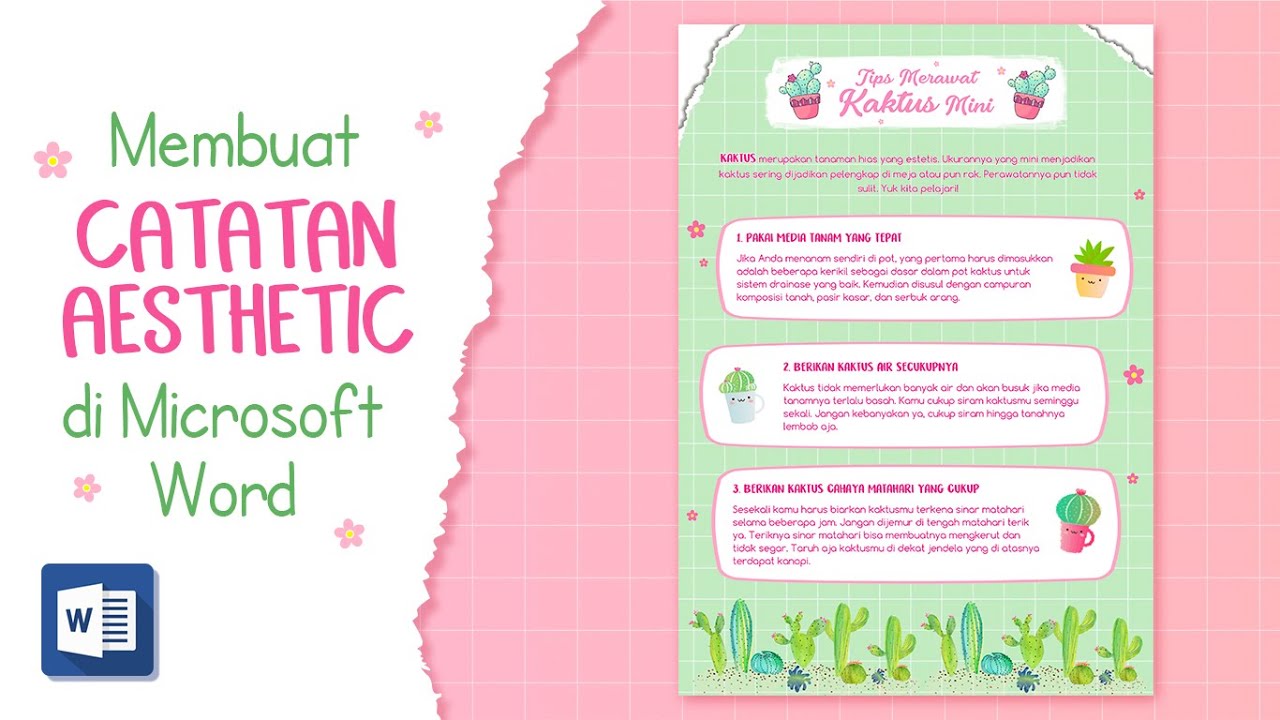 Tutorial Membuat Catatan Aesthetic di Microsoft Word - Digital Note Indonesia