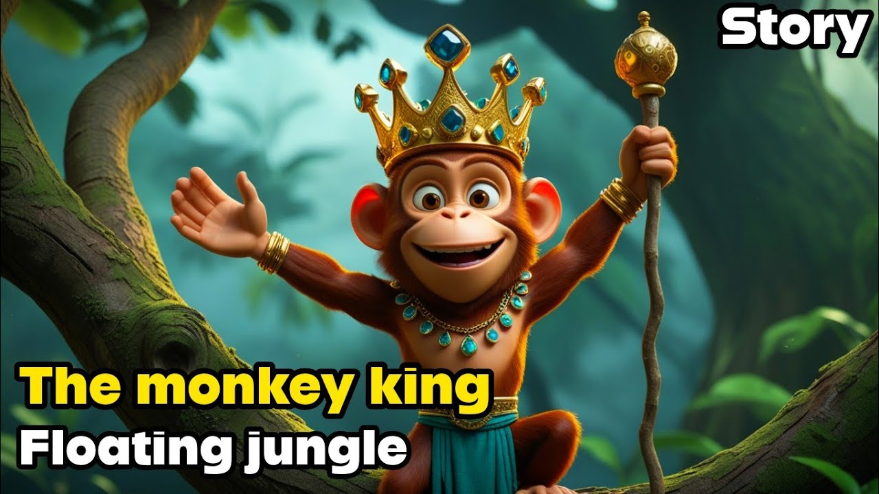The Monkey King of the Floating Jungle | Magical Animal Story for Kids | bedtime stories for kids 