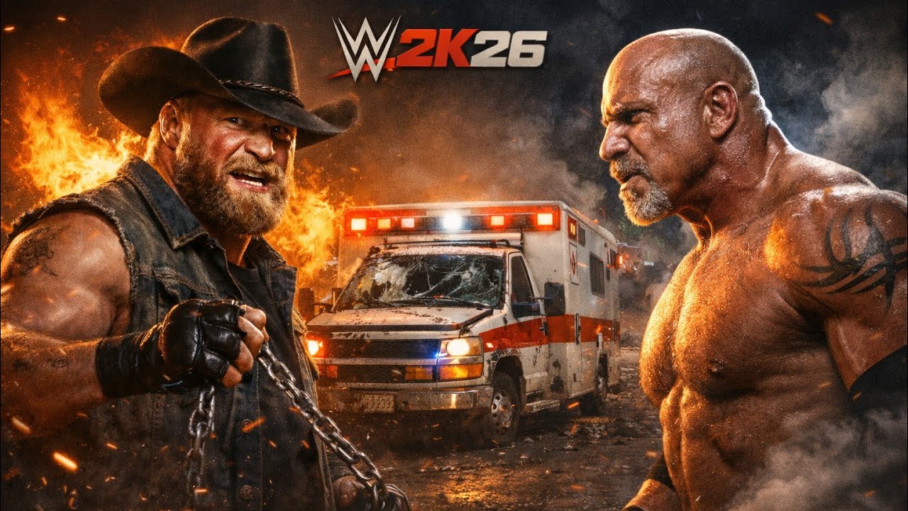 Goldberg vs Brock Lesnar — Brutal Ambulance Match 🔥 WWE