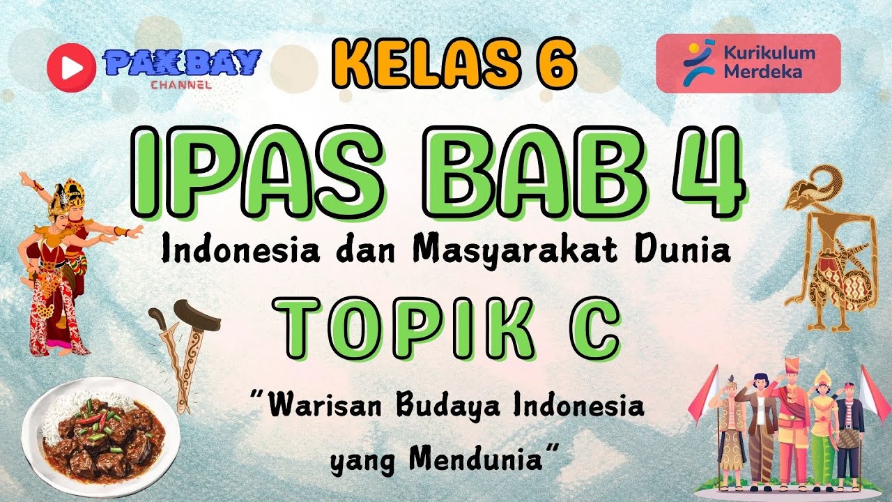 Warisan Budaya Indonesia yang Mendunia - IPAS Kelas 6 SD Bab 4 Topik C