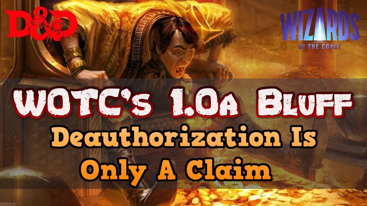 Блеф WOTC по деавторизации OGL 1.0a &mdash; нулевая юрисдикция