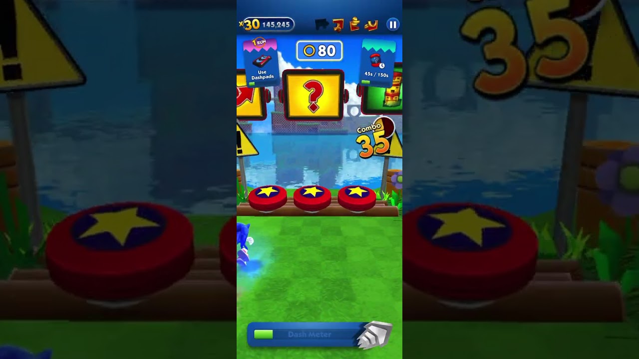 Sonic dash gameplay 