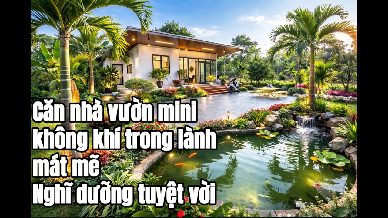 anh Đạt không có khả năng Chăm vườn nữa nên cần bán lại mảnh đất đẹp có nhà vườn mini Cực kỳ đẹp