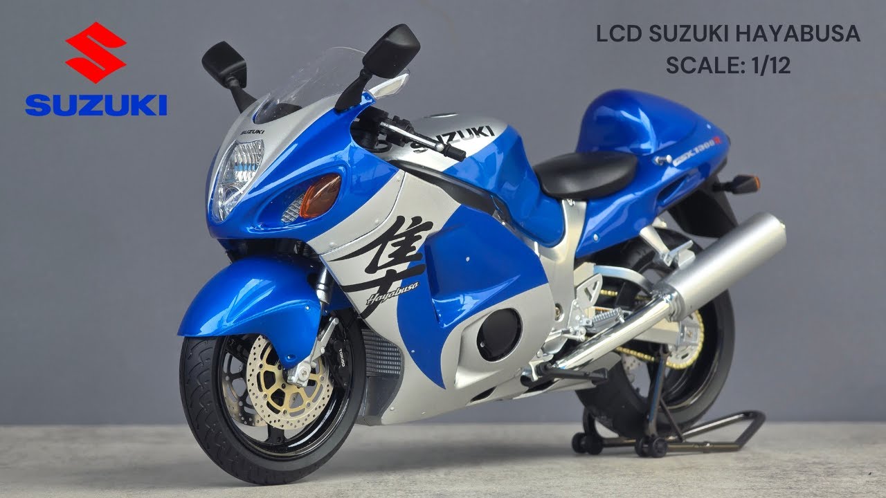 Unboxing 1/12 Scale LCD Suzuki Hayabusa Blue | Diecast Motorcycle Model