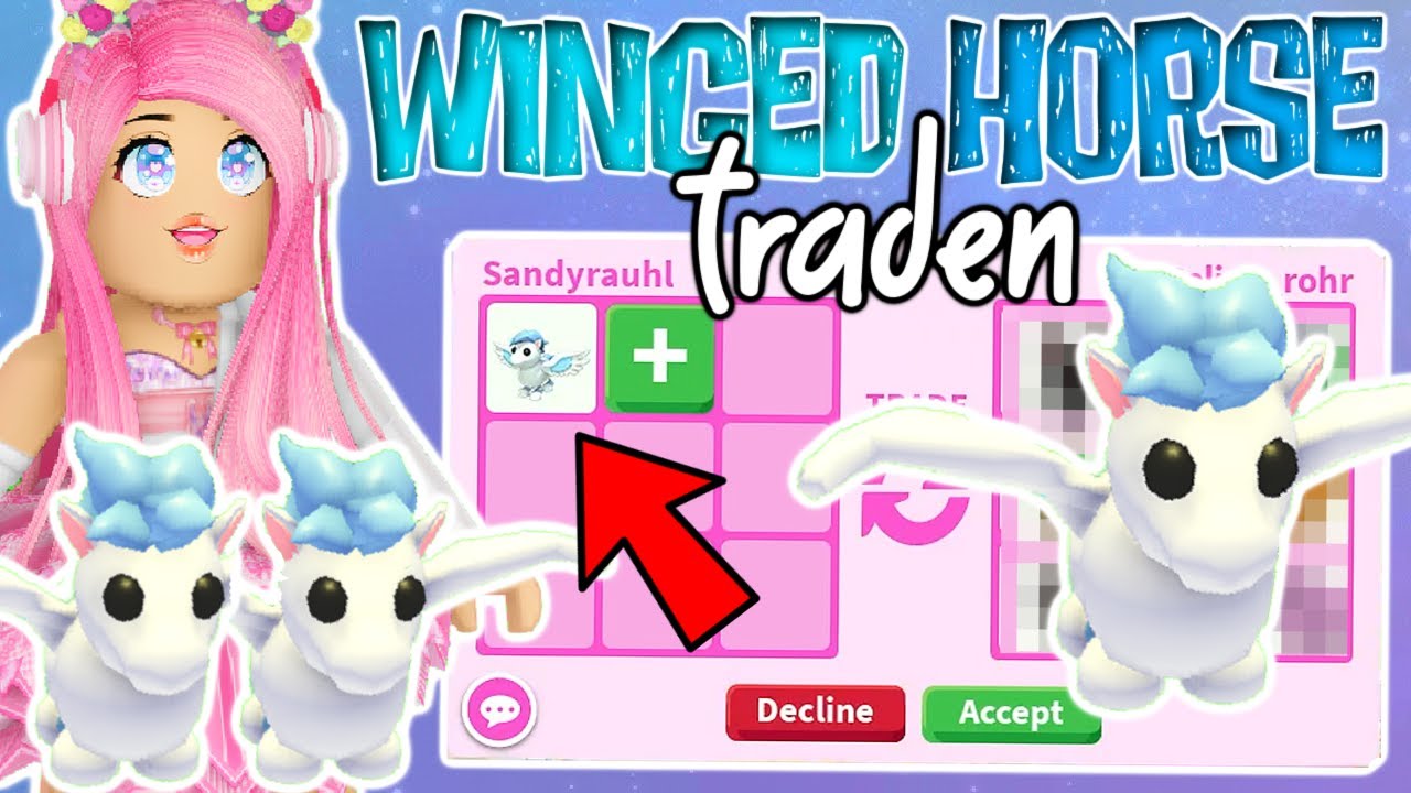 ich TRADE nur das WINGED HORSE (Pegasus) 🤍🦄💙 in Adopt Me! Roblox DEUTSCH