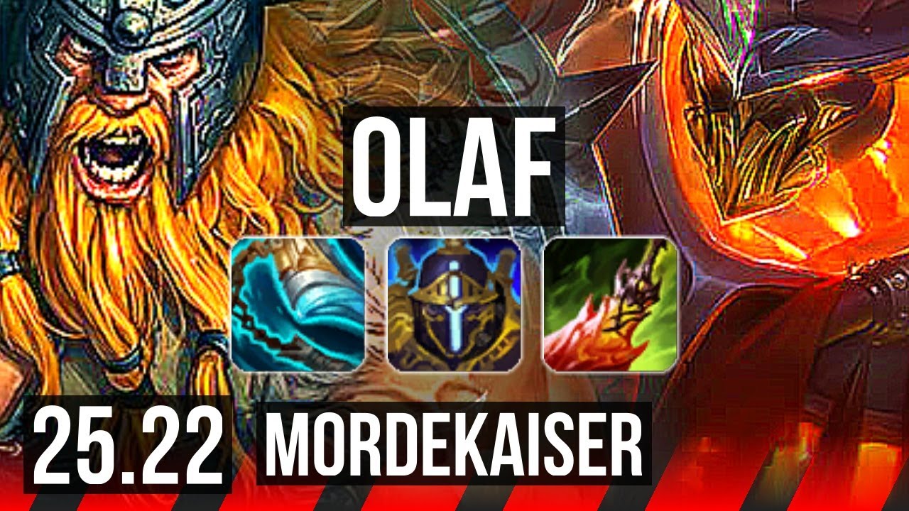 OLAF vs MORDEKAISER (TOP) | Rank 8 Olaf, Dominating | EUW Challenger | 25.22