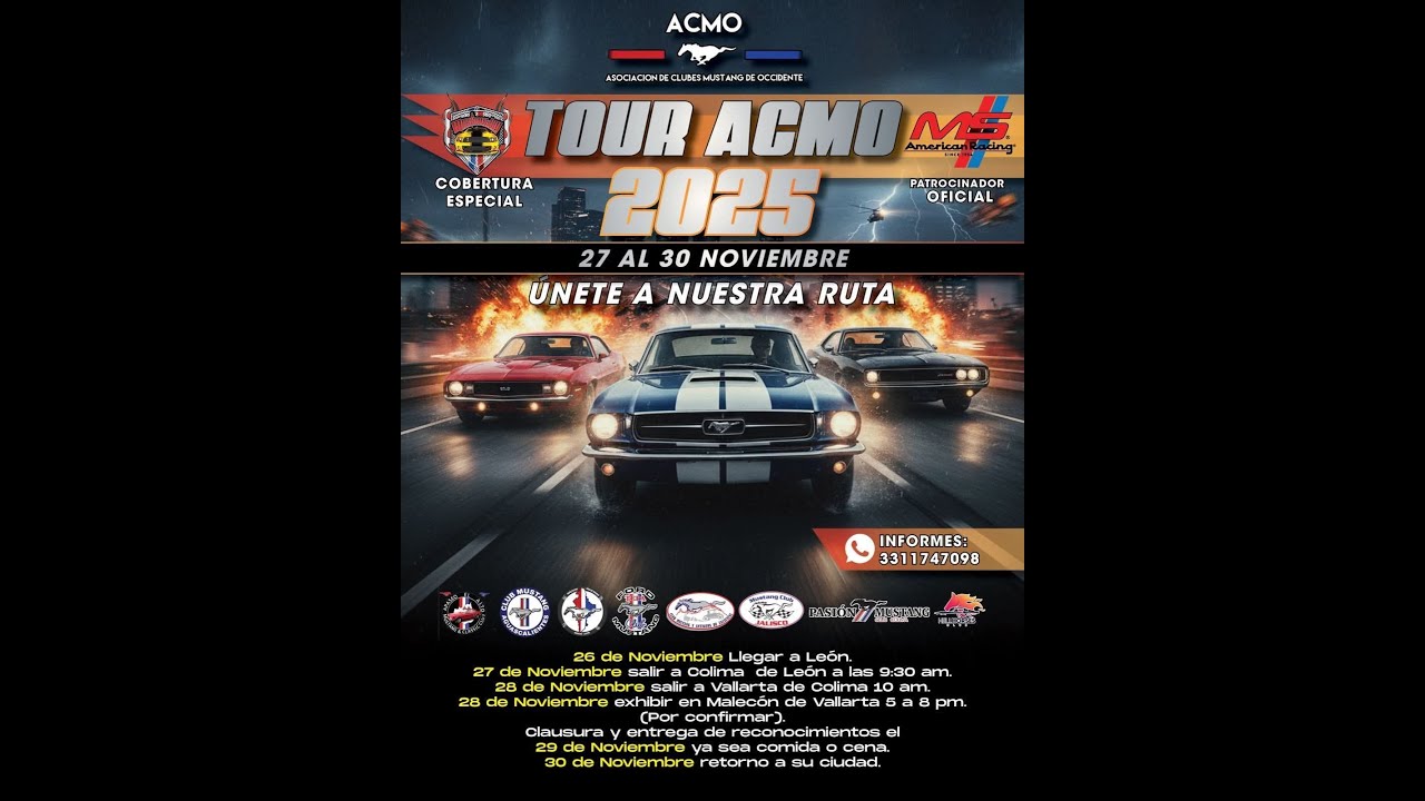 3er Tour de la Asociación Clubes Mustang del Occidente 2025