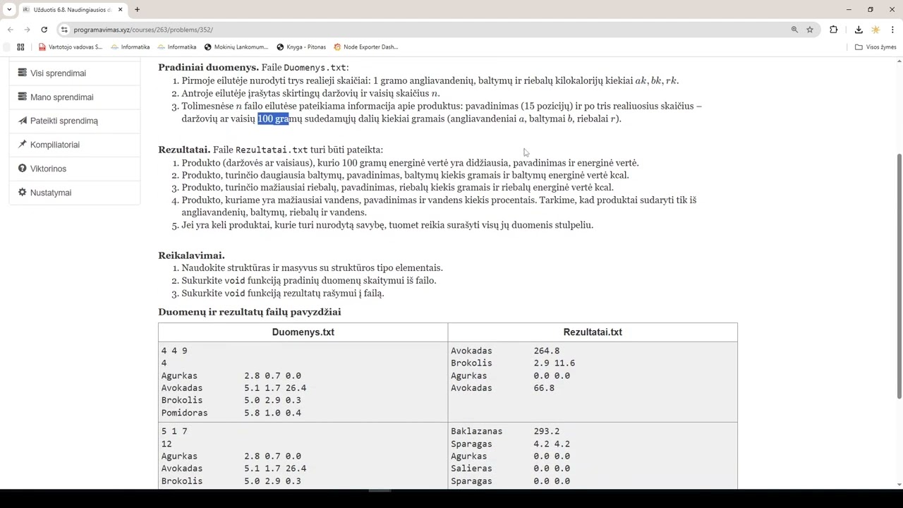 Naudingiausios daržovės - papildomi skaičiavimai skaityme | Užduoties 6.8 sprendimas