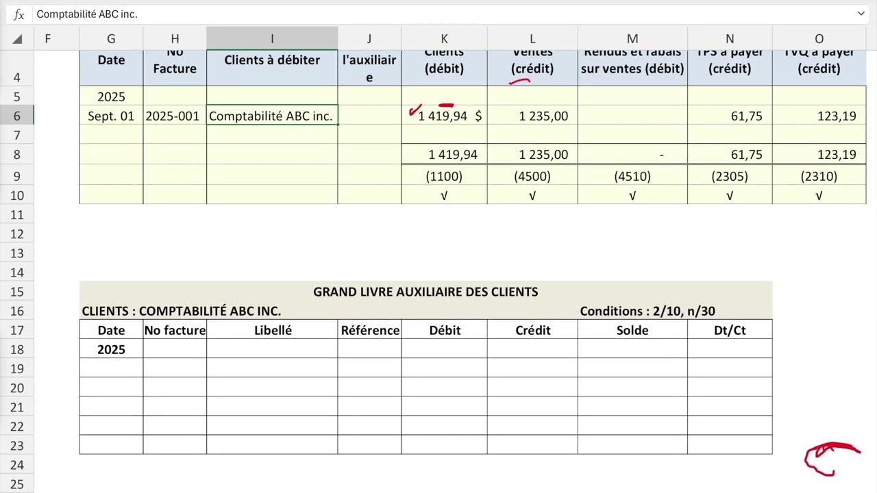 Journal des ventes   Facture