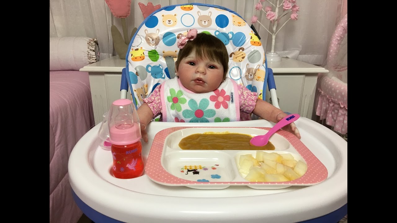 A PRIMEIRA PAPINHA DA MINHA BEBÊ REBORN