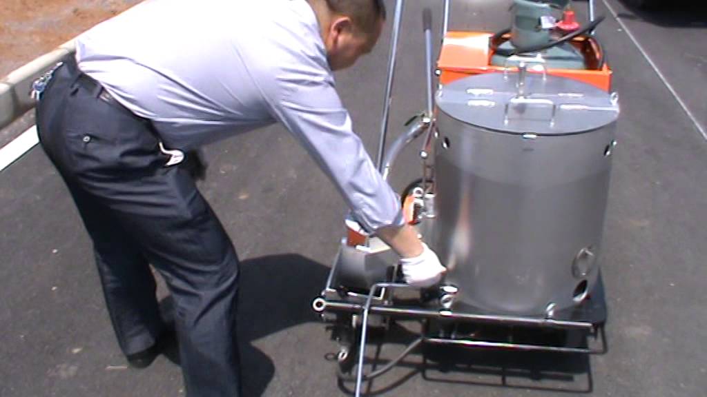 GD320 thermoplastic road marking machine test video
