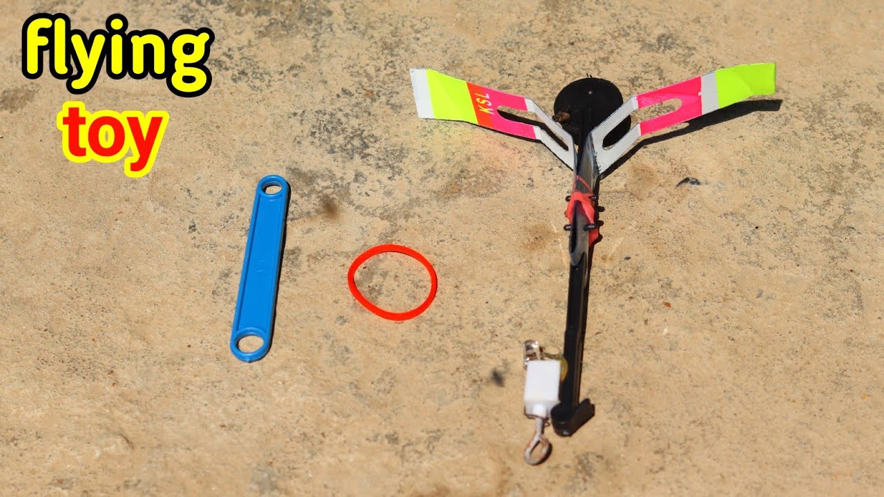 LED light flying toys helicopter slingshot Rainbow colour