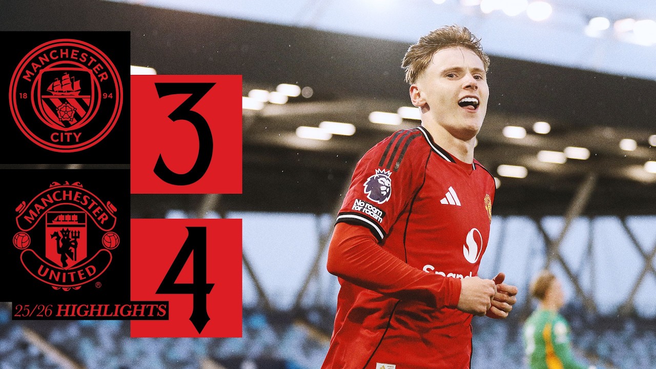 Thriller z siedmioma bramkami! | Man City U21s 3-4 Man Utd U21s | Najważniejsze momenty akademii