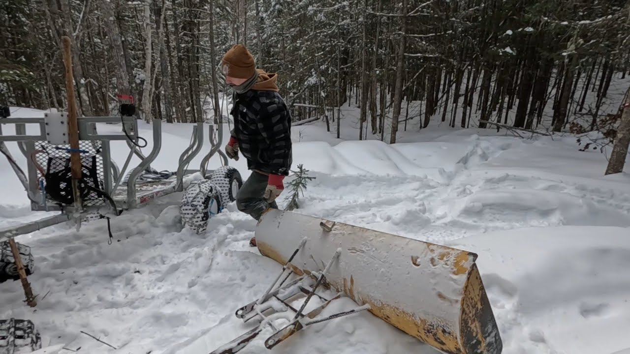 Part 1: scrape the snow with a honda quad on tracks