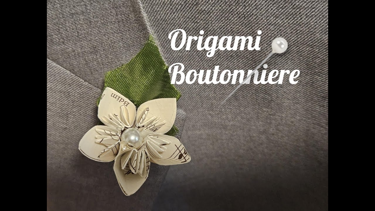 Book Lovers Boutonniere, Origami Boutonniere, Wedding Boutonniere, flower