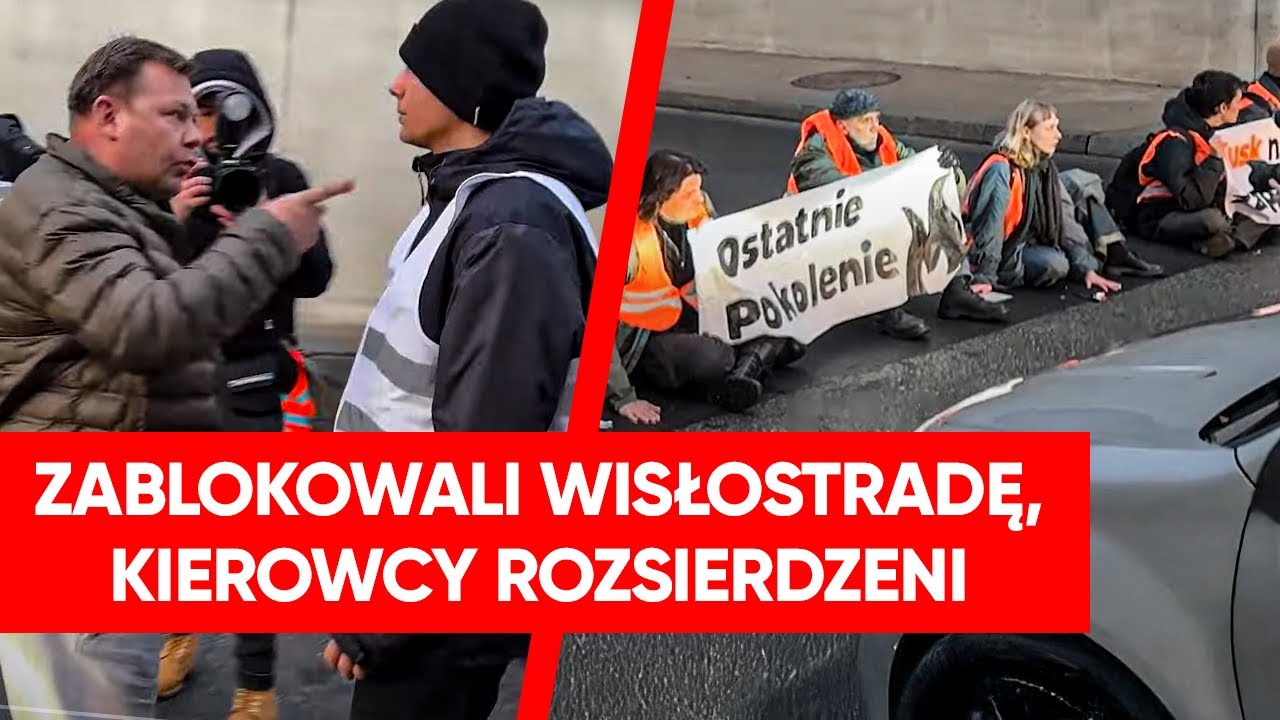 Ostatnie Pokolenie zablokowało Wisłostradę. 