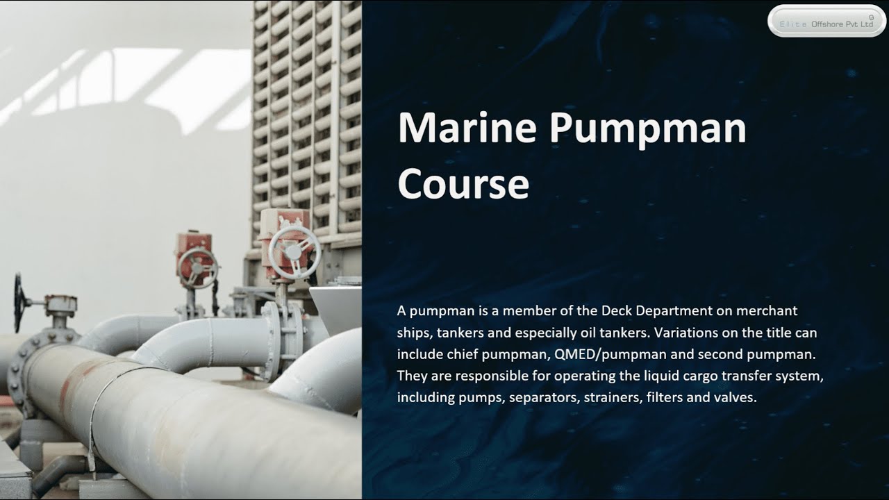 Marine Pumpman course by Elite Offshore