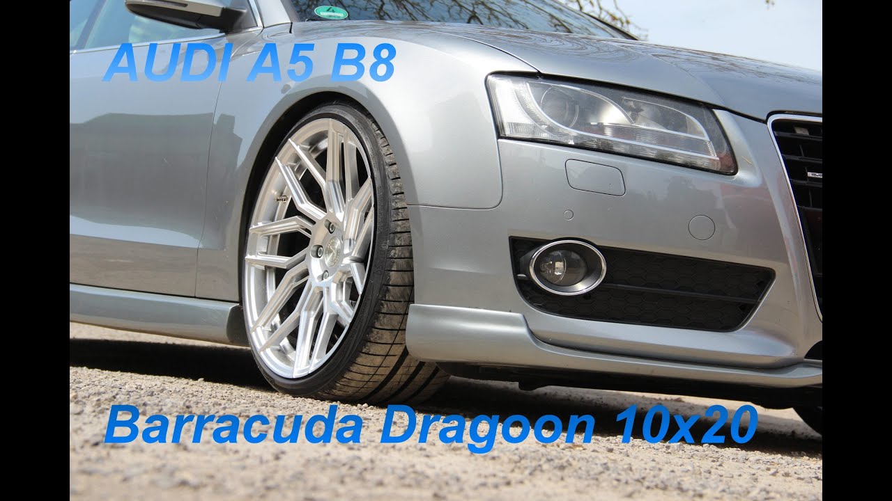 10x20 Barracuda Dragoon hyper silber auf dem Audi A5 B8