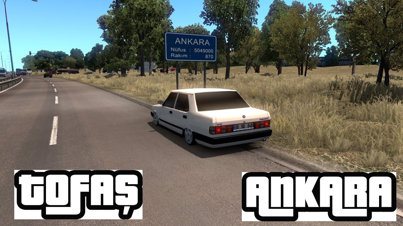 ETS 2 Tofaş Modu - Ankara - T&uuml;pl&uuml; ve &Ouml;fkeli Doğan SLX - Hızlı, Makaslı, Bol Maceralı -  Araba Modu
