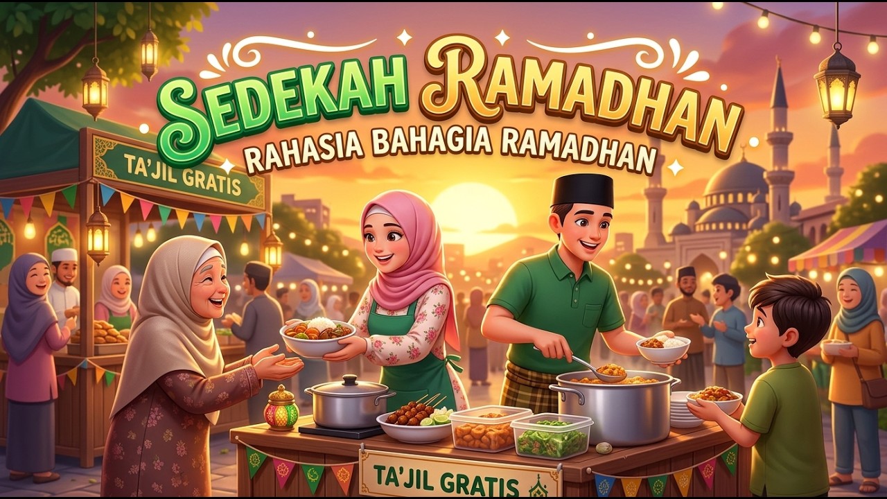 CERITA ANAK ISLAMI : RAHASIA BAHAGIA DIBULAN RAMADHAN YAITU DENGAN BERSEDHEKAH