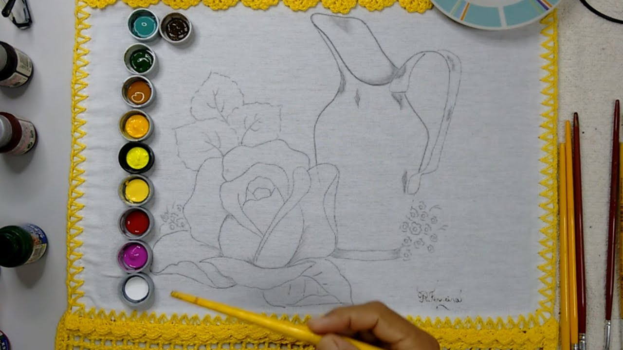 Roberto Ferreira - Novo Projeto - Vamos Aprender a Pintar Rosa e Folhas - P1