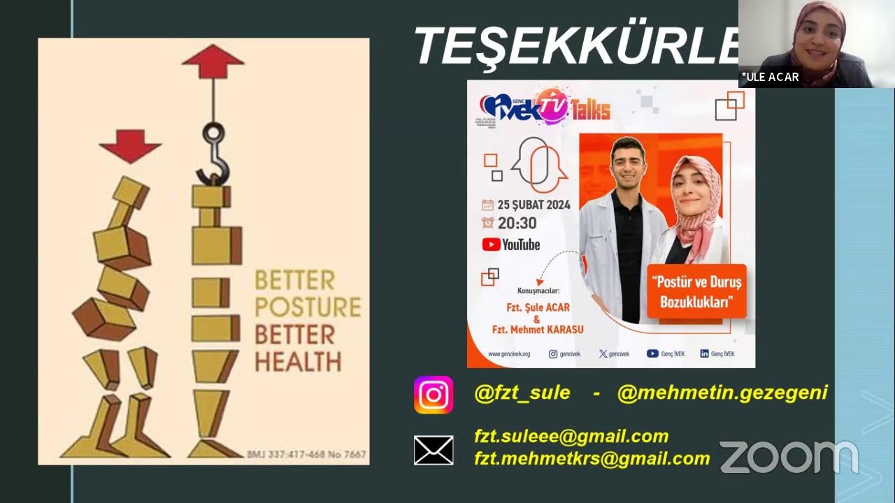Genç İVEK TV Talks #7: Postür ve Duruş Bozuklukları- Fzt. Şule ACAR & Fzt. Mehmet KARASU