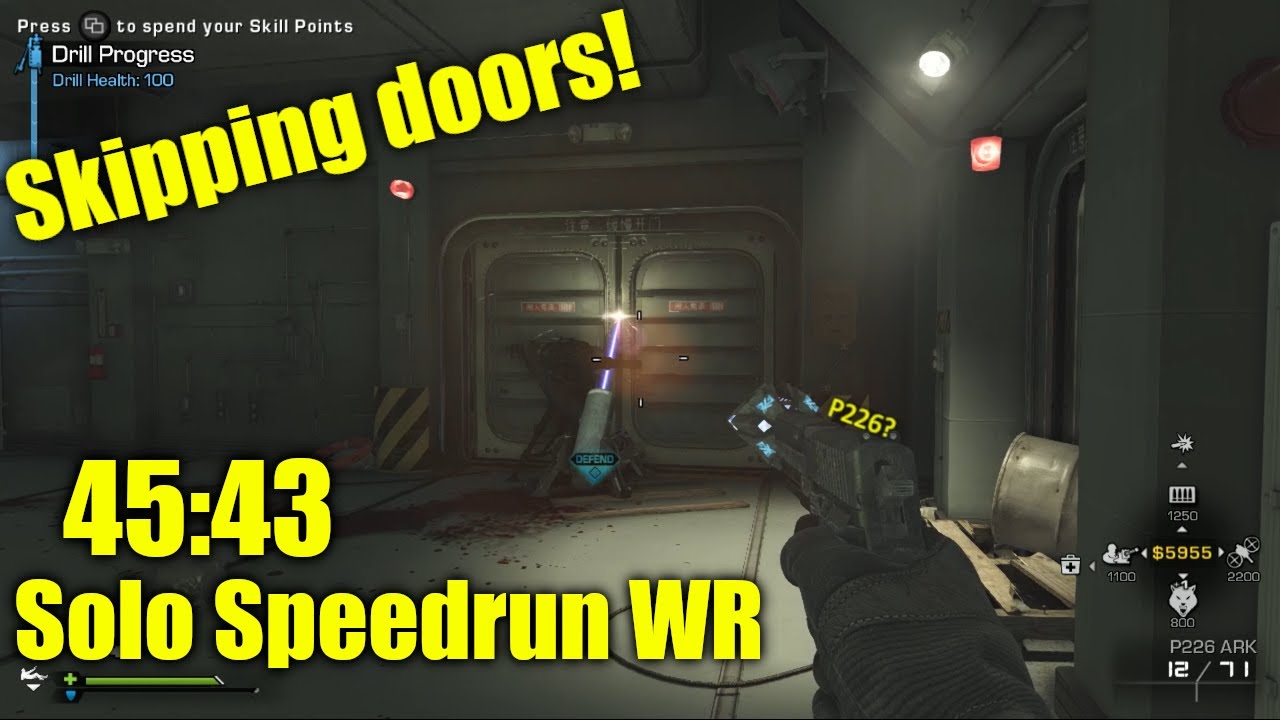 Door Skips! Mayday SOLO Speedrun World Record (45:43) - CoD Ghost Extinction