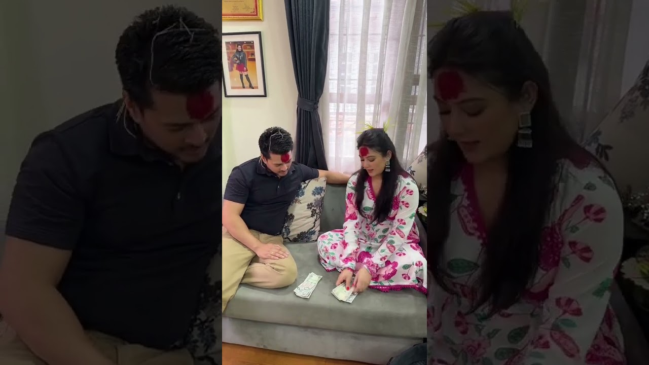 Barsha Raut and Sanjog Koirala Dashain #dashain_special
