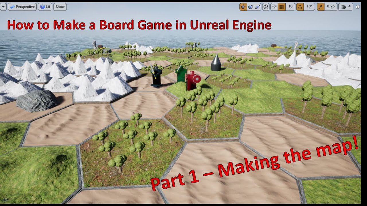How to make a HexTile Board Game in Unreal Engine - Part 1 - Making the Map