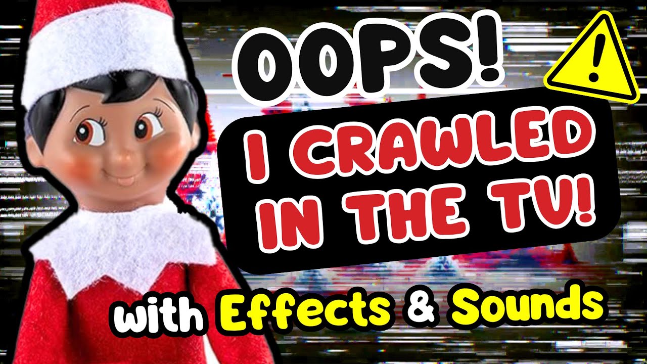Elf on the Shelf STUCK in TV (Brown Eyed Boy Elf)