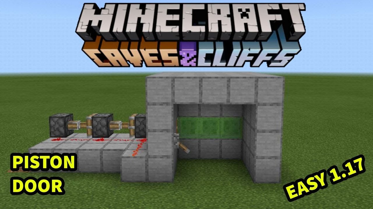 Easy 3x3 Sliding Redstone piston door in MCPE(Bedrock/Xbox/PS4/switch/windows 10)