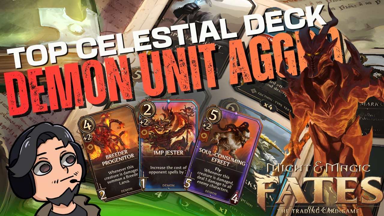 Обзор и розыгрыш агрессивной колоды Demon Unit Aggro Top Celestial в Might and Magic Fates TCG (з...